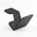 Black metal bracket on a white background
