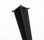 Black metal bracket on a white background